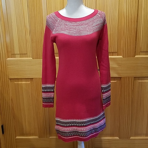 Athleta Dresses & Skirts - Athleta Fair Isle Cotton/Cashmere Sweater Dress XS